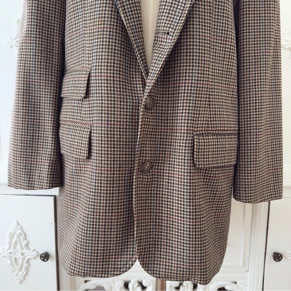 Vintage Ralph Lauren Made in USA 
Wool Houndstooth Equestrian Blazer - Picture 4 of 15